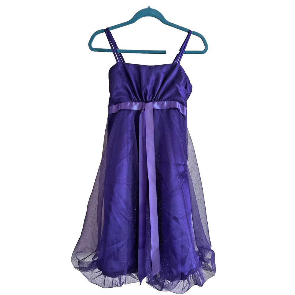 Lily Kids Girl's‎ Cute Purple Dress Size 8 Made In USA